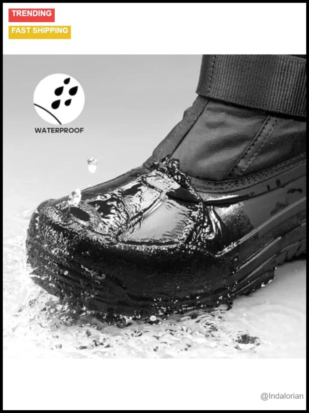 Waterproof Snow Boots Insulated Fur Liner Lightweight Outdoor Tall Boots